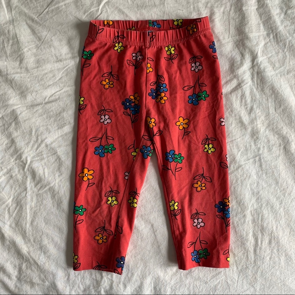 Hanna Andersson Coral Floral Capri Leggings
